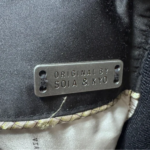 Soia & Kyo Yohann Down Insulated Bomber Black Real Fur Size Large - Picture 11 of 16